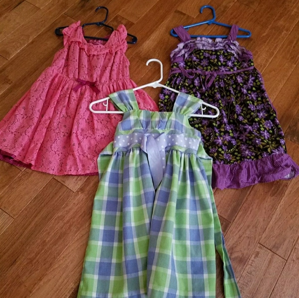 Lot 3 little girl's dresses size 6